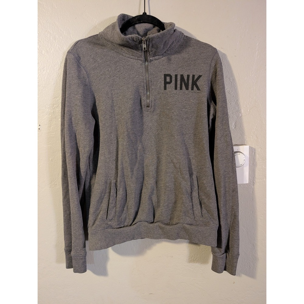 Victoria's Secret Pink Grey Quarter Zip size Small